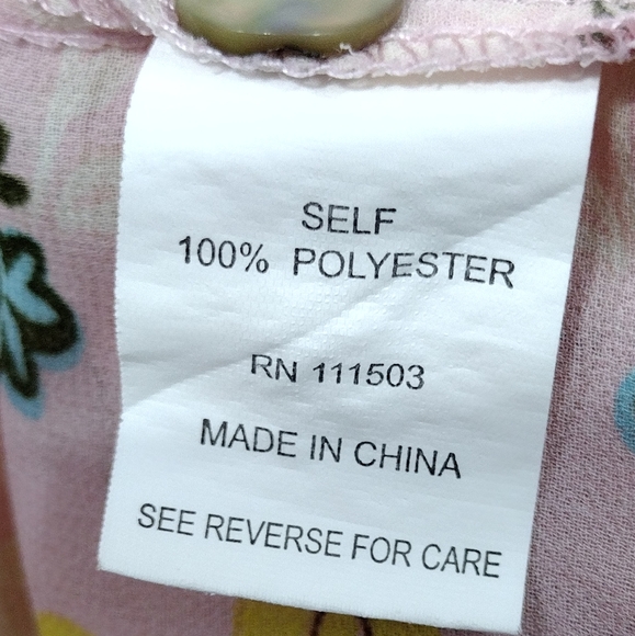 Hope Springs Floral Button Shirt Womens XXL Pink Cottagecore Barbiecore Retro - Picture 8 of 8